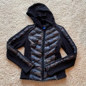 Bloomingdale’s Aqua Athletic puffer & knit jacket